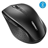tecknet bluetooth wireless mouse grey (bm 306) 3000 DPI (alta precisión) con 5 niveles ajustables (800/1200/1600/2000/3000) para un funcionamiento normal o en modo juego