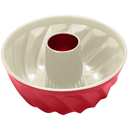 Alpfa Gugelhupf Form, Keramik, rot/crème, 22 cm