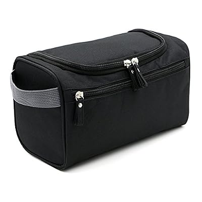 Sumnacon Trousse/Sac de Toilette carré Homme, cube avec Crochet Suspendu, Organisateur pour Gymnastique, Business et Vacance (Noir)