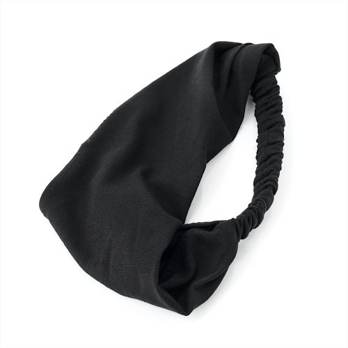 EXTRA WIDE 16.5CM BLACK HEADBAND HEADWRAP USEFUL FOR KEEPING HAIR FROM FACE