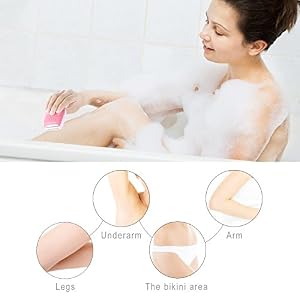 Miserwe Hair Removal Ladyshave Mini IP4X Waterproof Hair Remover for Women Rechargeable Cordless Lady Shaver… - Image 2