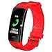 Produktbild AXNYLHY WATCH Fitness Smartwatch, Fitness-Armband mit Herzfrequenz-Messgerät Blutdruckmessgerät Schlafmonitor Schrittzähler IP68 wasserdichte Fitness-Tracker Rufen Sie SNS an,Red