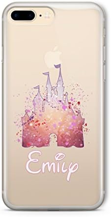 Cartoon Movie PERSONALISED CLEAR TPU Phone Cover Case for iPhone &amp; Samsung Disney iPhone 5c / Disney Castle Pink