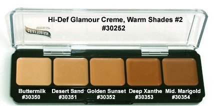 Graftobian Warm #2 30252 High Definition Crème Foundation Palette (5 Well)
