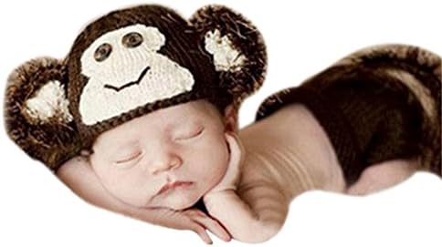 SMARSTAR Newborn Infant Baby Girl Boy Cartoon Handmade Crochet Knit Hat Photograph Prop