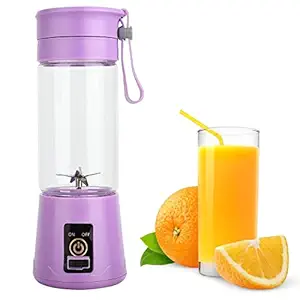 Winship Mart Portable USB Juicer with 6 Sharp Blades & Rechargeable Battery for Shake, Smoothies & Juice (Pack of 1) Multicolor