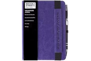 BROOK STREET NOTES - Taccuino A6 per password web e indirizzi internet A6 Viola