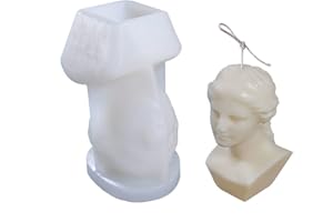 SILICANDO Greek-Roman Mythology Silicone Molds, Venus Goddess Candle Mould, Aphrodite Feman Body Mould for Plaster Making Epoxy Resin DIY Craft Homemade Soap Statue
