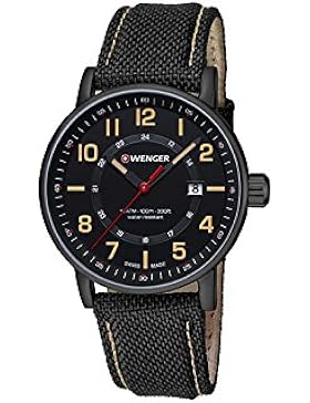 WENGER Unisex-Armbanduhr Analog Quarz Leder 01.0341.110