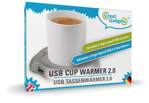GreatGadgets 3022 USB Tassenwärmer mit 4fach Hub - 4