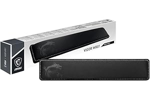 ‎MSI MSI Vigor WR01 Handballenauflage für Tastatur, Kühlgel, Memory-Schaumstoff, Ice Silk Lycra-Polsterung, antibakterielle Beschichtung, abgeschrägtes Profil, rutschfeste Basis - 432 x 86 x 25 mm