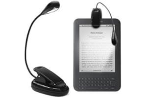 GADGET JUICE POWER WHEN YOU NEED IT Flexible Clip-on Reading Light for Amazon Kindle, Kindle Paperwhite, Oasis, Voyage, Kindle Touch wi-fi, Kindle Keyboard 3, Kobo E-readers, Music Stand Black
