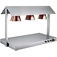 Shoppers Hub PNQ 865W Electric SS Triple Headed Food Lamp Warmer with Top and Bottom Heating for Ideal Heavy Duty Use in Commercial Culinary Places. (Colour: Rose Gold)