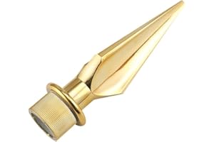 SEIWEI Or, pointe de mât de drapeau, lance de rechange pour mât de drapeau en plastique, capuchon d'extrémité, ornement de tête de drapeau national, remplacement pour embout en argent/or