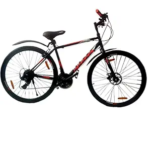 Kross Bolt 28T 21Gear Cycle Disc Brake Bicycle Ranger Hybrid City Bike Black, Age 15+ Years