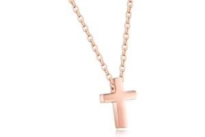 FPEAOB Kreuzanhänger aus Edelstahl Halskette Herren Damen Silber Kreuz Ketten für Männer Frauen