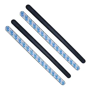 Detachi Universal Car Edge Door Guard Scratch Protector Silicone Rubber Bumper Protector Guard Anti-Scratch Bumper Protector Anti-Collision Patch Bumper Guard Strip for All Cars (4pcs-Black)