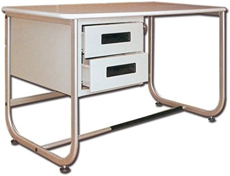 Desk The Doctor'S Office With Gray Structure 2 Drawers With Key Cm. 130X71X80H