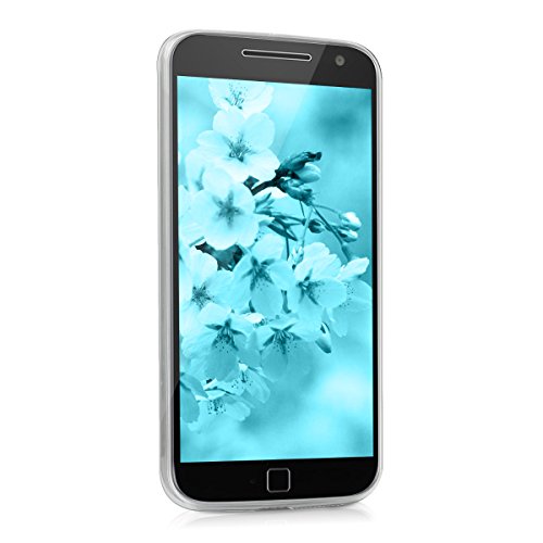 kwmobile Funda para Motorola Moto G4   Moto G4 Plus - Carcasa Protectora de  TPU  con dise  o de Sol hind   en  Azul Oscuro Transparente 