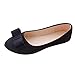 Produktbild Stiefel Damen Flach Schuhe Sonnena Einzel Schuhe Frauen Ballettschuhe Bowknot Halbschuhe Boot Freizeitschuh Wildleder Schlupfstiefel Frühling Herbst Stiefel Outdoor Schuhe (39, Sexy Schwarz)