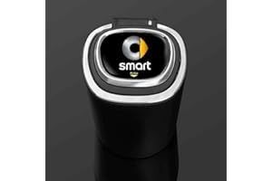 DOCHKA Posacenere per Auto di Fascia Alta per Smart Fortwo Forfour 453 451 450 con Luce Led, con Uscita Aria Logo Auto Accessori