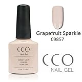 Grapefruit Sparkle - pale soft pink CCO UV LED Nail Gel Polish Varnish Professional Nails Soak Off