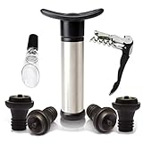 This product comes with 4 bottle stoppers,and 1 wine opener you can free to enjoy kinds of wines at the same time, and do not worry about the wine go bad.