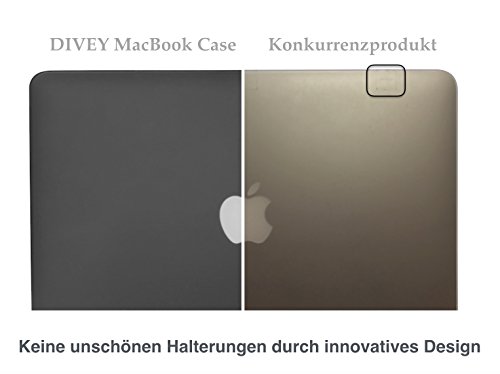 DIVEY Premium – Innovatives Design – MacBook Pro Retina 13″ Case/Hülle/Schutzhülle/Cover für das Macbook Pro Retina 13,3“ (A1502 / A1425) mit hochwertiger Soft-Touch Beschichtung – Ultra-Slim – Grau (matt) - 3