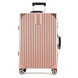 Trolley Retro Aluminiumrahmen Box Universal Rad Gepäck PC Geschäftsreisen Einstieg Fall (Farbe : Roségold, größe : 29 inches)