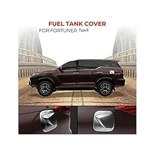 Autoflame ABS Chrome Fuel Tank Cover for Fortuner(Type 3)