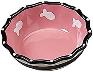 Ethical Products Spot Contemporary Ruffle Edge Cat Food Water Bowl Dish Pink 5in by ETHICAL PRODUCT