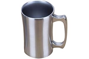 OrgMemory Grande Tasse à Café Isotherme Avec Couvercle, 560 ml, Mug Thermos, Gobelet Isotherme en Acier Inoxydable pour Boissons Froides et Chaudes, Verre à Bière