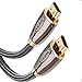 Price comparison product image Hdmi Cable 1.5M V2.0 LoveSelfy Premium Braided Gold High Speed HD 3D 4k @60Hz 2160p Lead Extender 2.0 Extension Cables Ethernet Long 2.0b Xbox PS4 Projector Sky BT Virgin Ethernet - 1.5 Meter