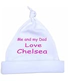Me and my Dad Love Chelsea Baby Knotted Hat Newborn-12 months choice of 9 Colours