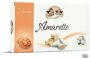 AROMATASTE Dragées Amande recouverts de Chocolat Blanc avec Biscuits Italiens Amaretti 500g (90 Unités)