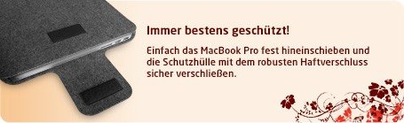 Freiwild Sleeve 15 RETINA grau-meliert (anthrazit) für MacBook Pro 15″ Retina. Filz, Schutzhülle, Tasche, Case - 2