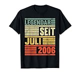 Lustiges Teenager Geburtstagsshirt im Retro Vintage Oldschool Look für Mädchen und Jungen, die im Juli 2006 geboren sind. Schönes Geburtstagsgeschenk für Teenager, die im Juli 2006 Geburtstag haben und 13 Jahre alt werden. Witzige Party Überraschung!