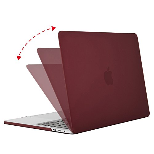 MOSISO Plastik Hartschale Schutzhülle Snap Case mit Silikon Klar Tastatur Schutz Abdeckung mit Screen Protector für NEUESTE MacBook Pro 13 Zoll (2016 Freisetzung) A1706 / A1708 mit/ohne Touch Bar and Touch ID, Marsala Rot - 4