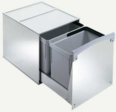 PATTUMIERA INOX BOX 3.2(1 SECCHIO DA 21 LT 1 DA 16 LT)