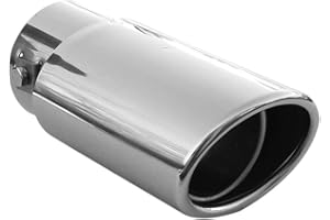 CARJOY Exhaust Tip Trim Car End Pipe Tail Sport Muffler Stainless Steel Chrome Universal