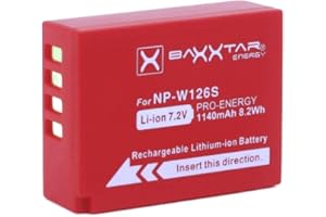 Baxxtar PRO NP-W126s NP-W126 Akumulator (prawdziwa 1140 mAh) X-M5 X-S10 X-T50 itp.