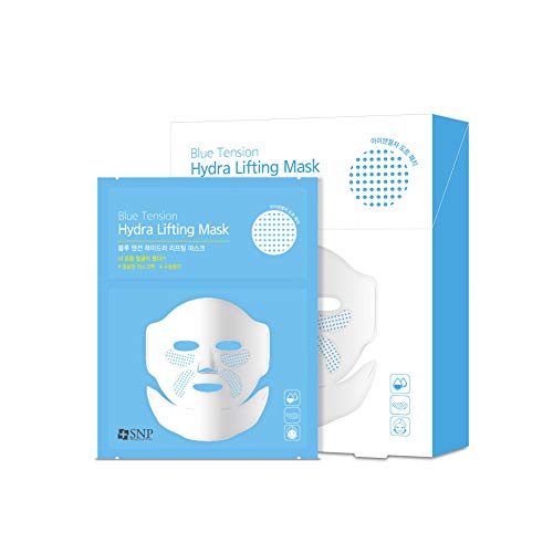 SNP Shining Nature Purity Mascarilla elevadora calmante de tensión verde para mejorar la suavidad y la elasticidad Pack de 5 Azul