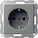 Produktbild Gira 018320 Schuko Stainless Steel Socket-Outlet – Socket-outlets (16 A)