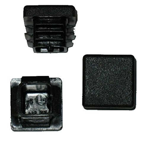 Preisvergleich Produktbild 20 x Lamellenstopfen Vierkantrohrstopfen 20 x20 mm (Außen) Stopfen SCHWARZ