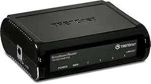 TRENDnet 4-Port Broadband Router, 4 x 10/100 Ports, Instant Recognizing, Plug & Play, Firewall Protection, TW100-S4W1CA
