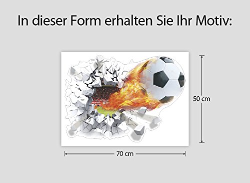 Grandora W5180 Wandtattoo brennender Fußball - 5