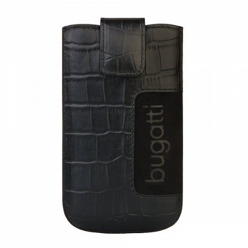 examen Bugatti 7763 Slim case Croco Housse en cuir Taille SL Noir