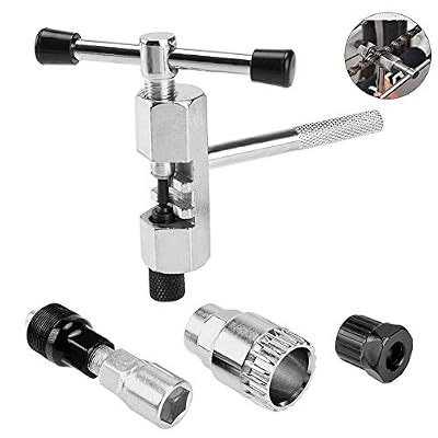 QUCHENG Outils de réparation de vélos multifonctionnels professionnels, outils de réparation de chaîne et de pédales de vélo durables, extracteur manivelle de vélo avec outil de retrait d'arbre, convient à la réparation de vélos