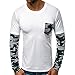 Produktbild serliyHerren Sweatshirt Pullover Pulli Baseball-Sweatshirt Mit Rundhals Und Camouflage Langarmshirt Shirt