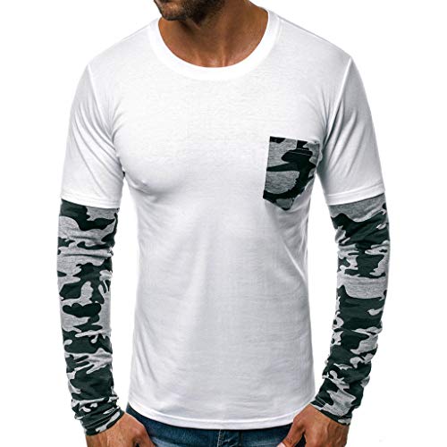 Preisvergleich Produktbild serliyHerren Sweatshirt Pullover Pulli Baseball-Sweatshirt Mit Rundhals Und Camouflage Langarmshirt Shirt